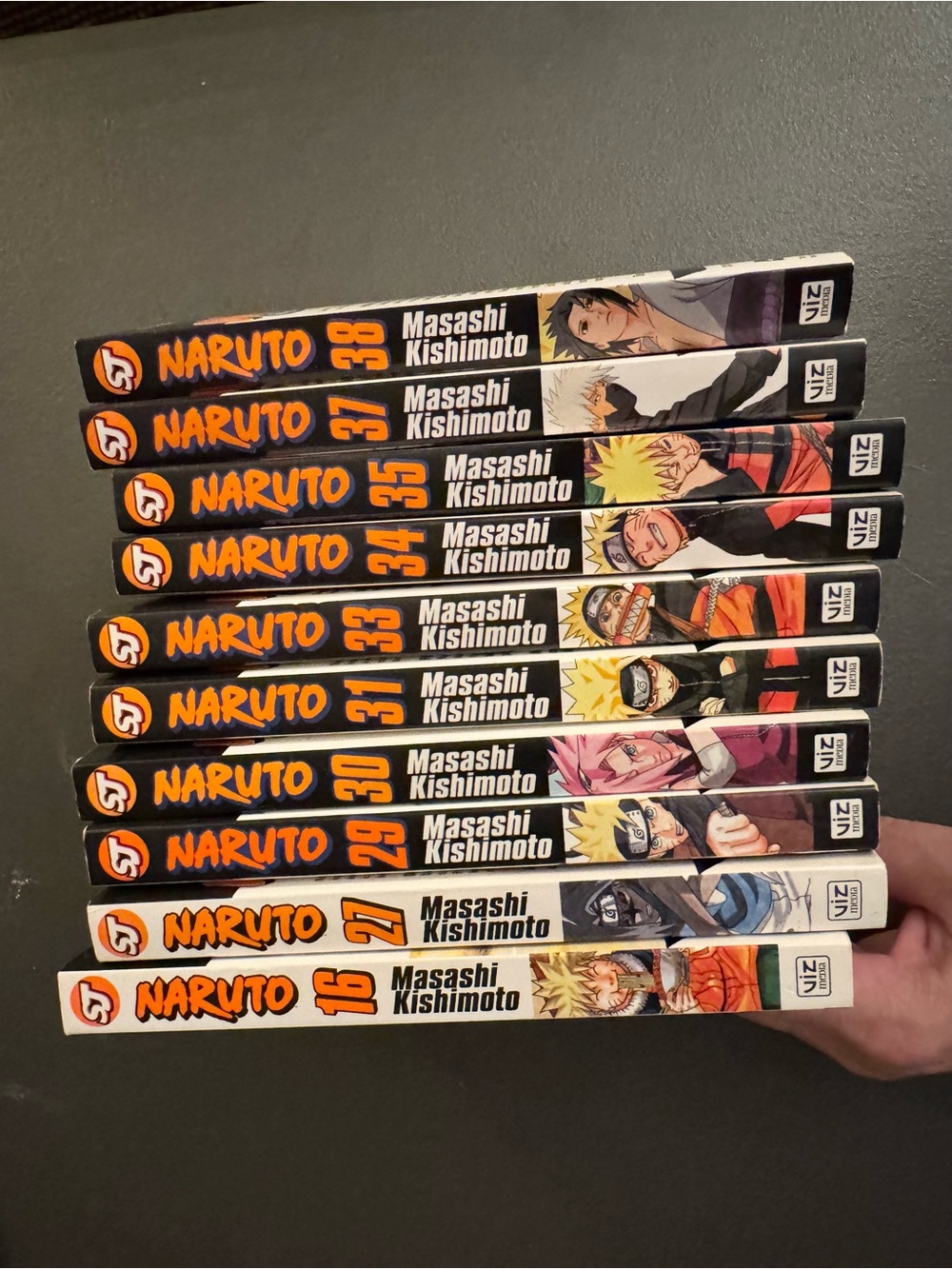 Naruto Manga 10 Volumes, 16, 27, 29-31, 33-35 37-38 by Masashi Kishimoto